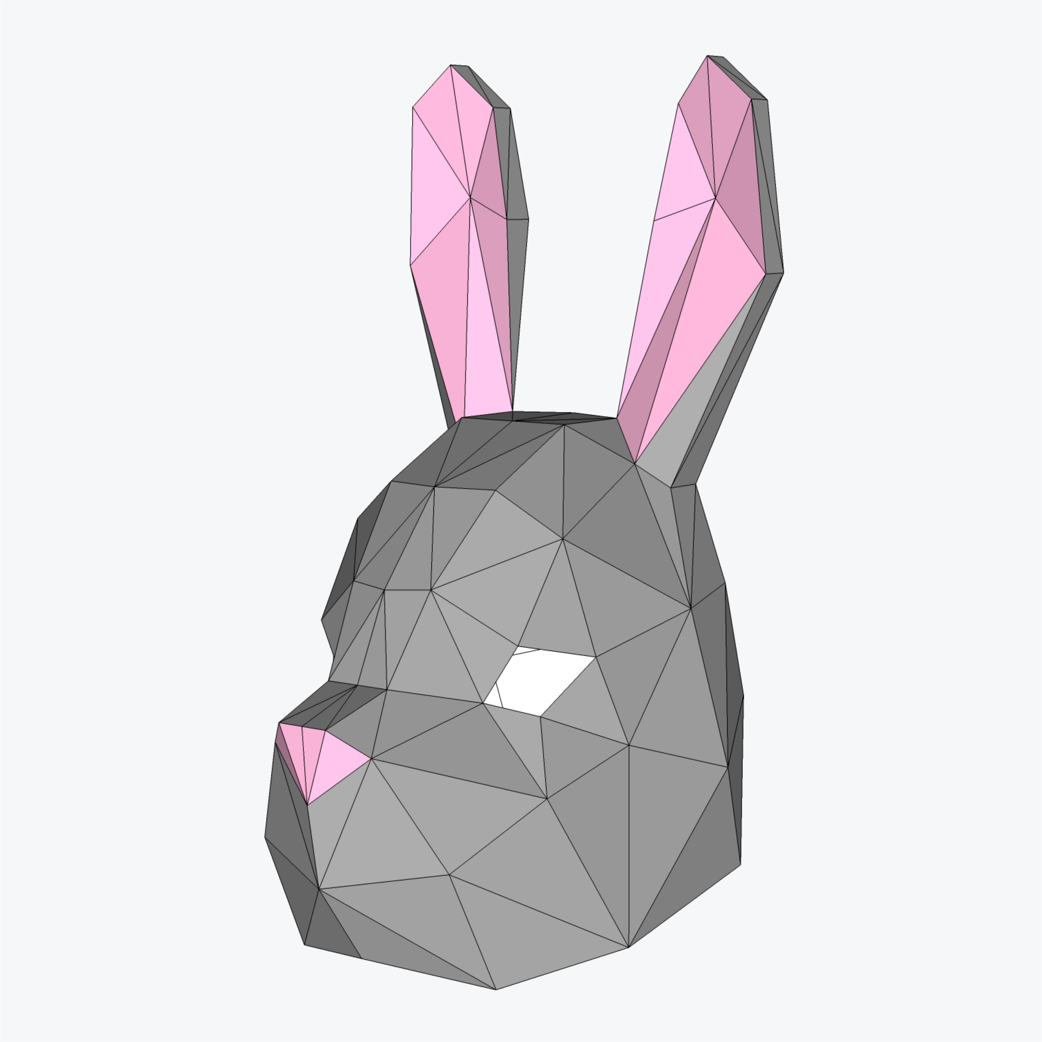 Полигональная фигура M Quatro Маска Кролика, цветная