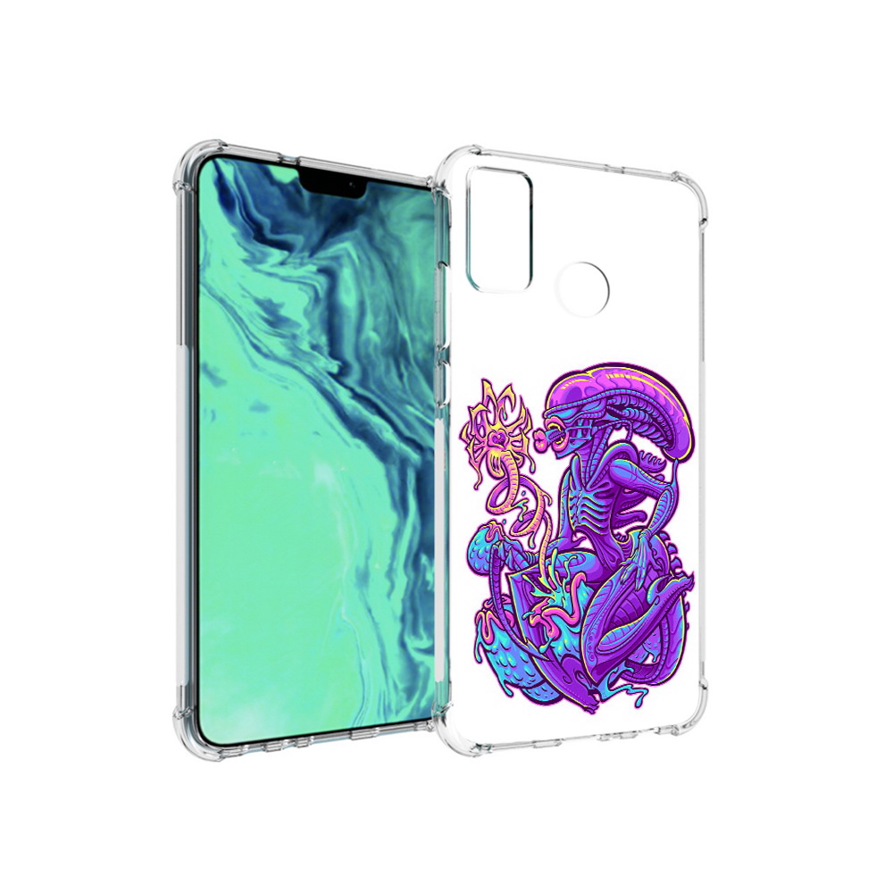 

Чехол MyPads Tocco для Huawei 9X Lite чужой фиолетовый цвет, Прозрачный, Tocco