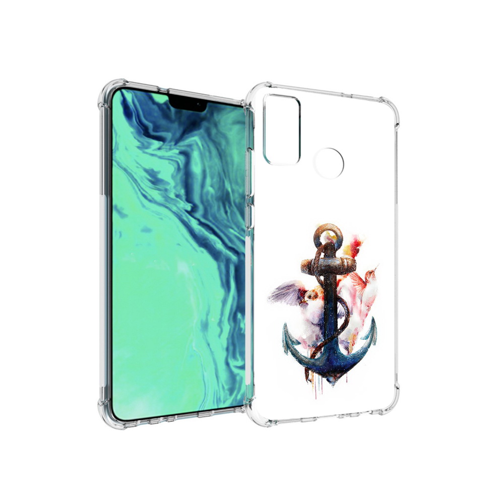 

Чехол MyPads Tocco для Huawei 9X Lite якорь с птицами, Прозрачный, Tocco