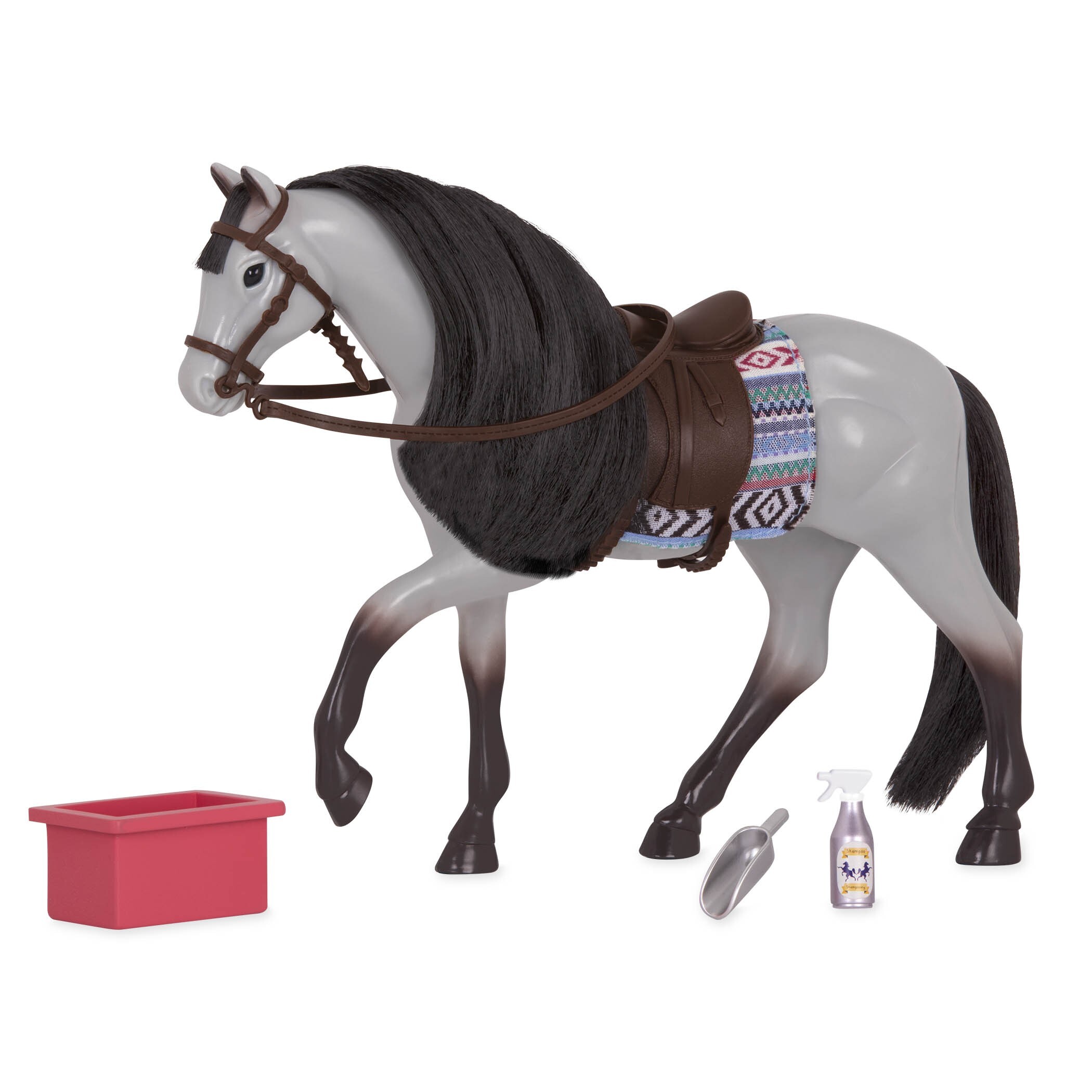 Фигурка Lori Роанская лошадь голубой L38001 лошадь для куклы lori породы ирландская тяжелоупряжная вороная l38010