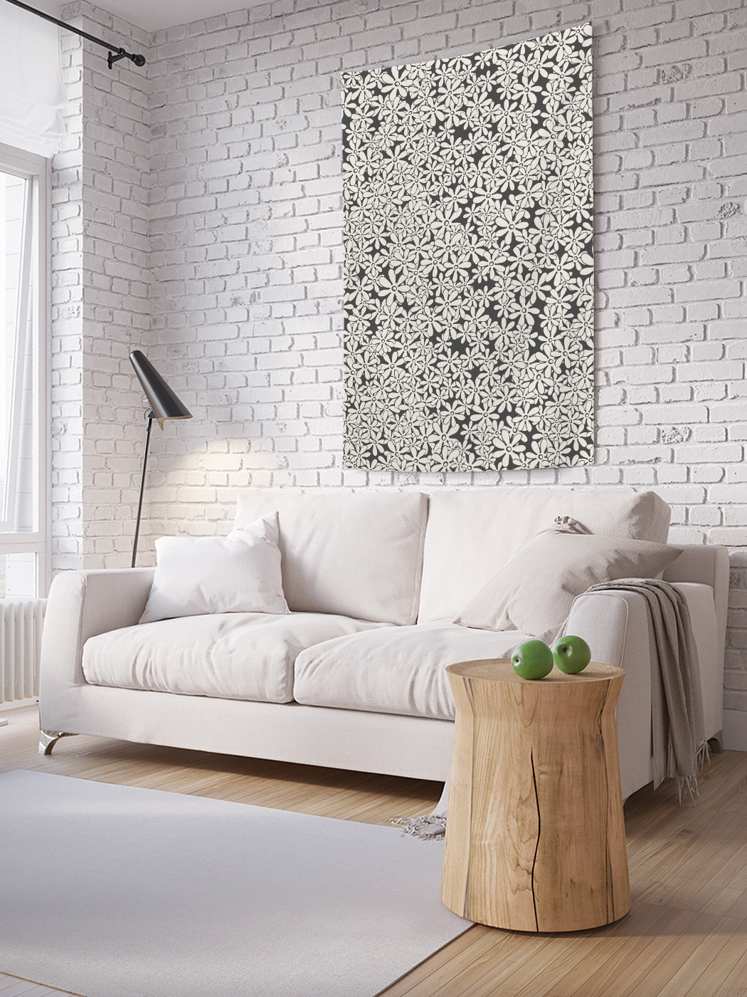 

Вертикальное фотопанно на стену JoyArty Ромашковые оттиски 150x200 см, Ромашковые оттиски