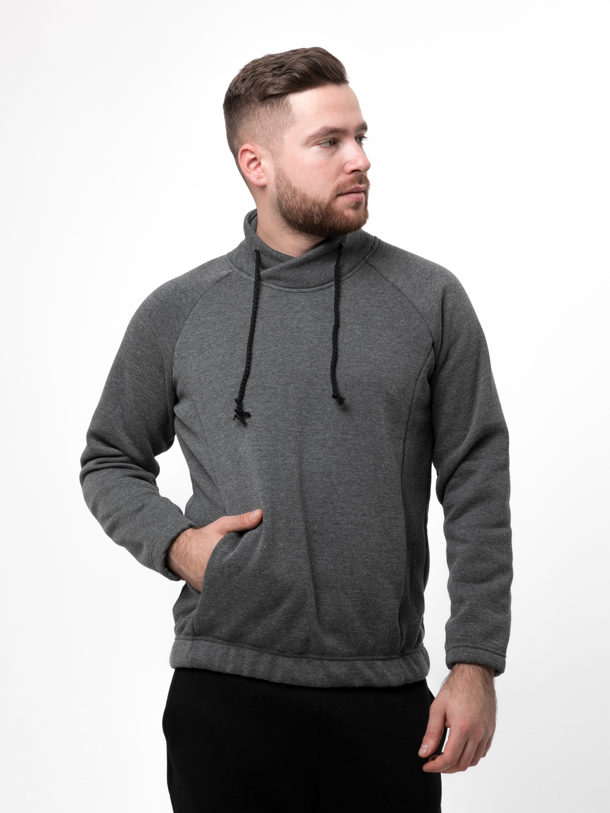 

Толстовка мужская BLACKSI 4341 серая 3XL, Серый, 4341