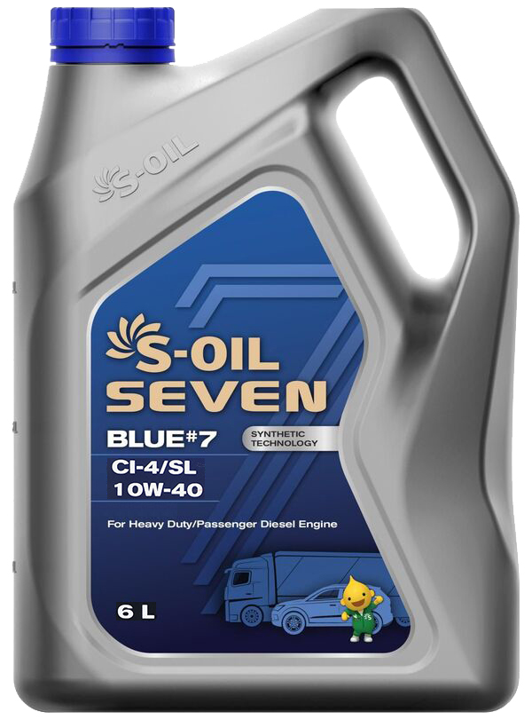 фото S-oil масло моторное s-oil 7 blue ci-4 синтетика 10w40 (6л.), шт