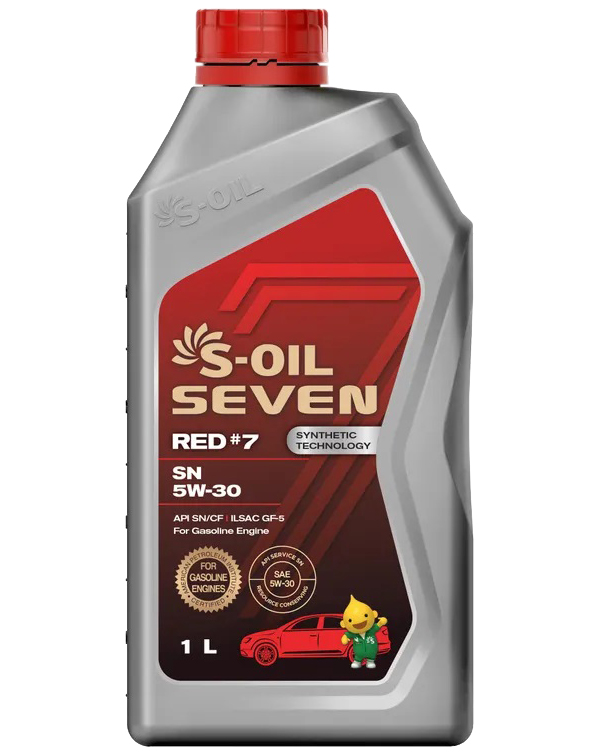 Моторное масло S-OIL синтетическое 7 Red #7 Sn 5W30 1л