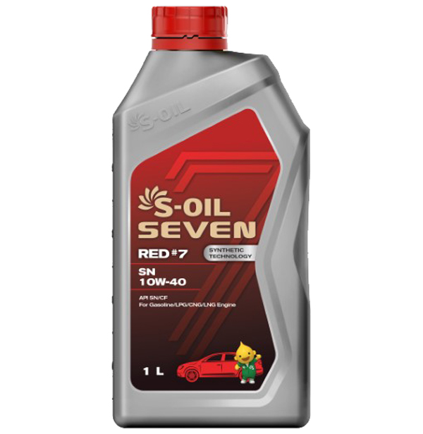 Моторное масло S-OIL синтетическое 7 Red #7 10W40 1л