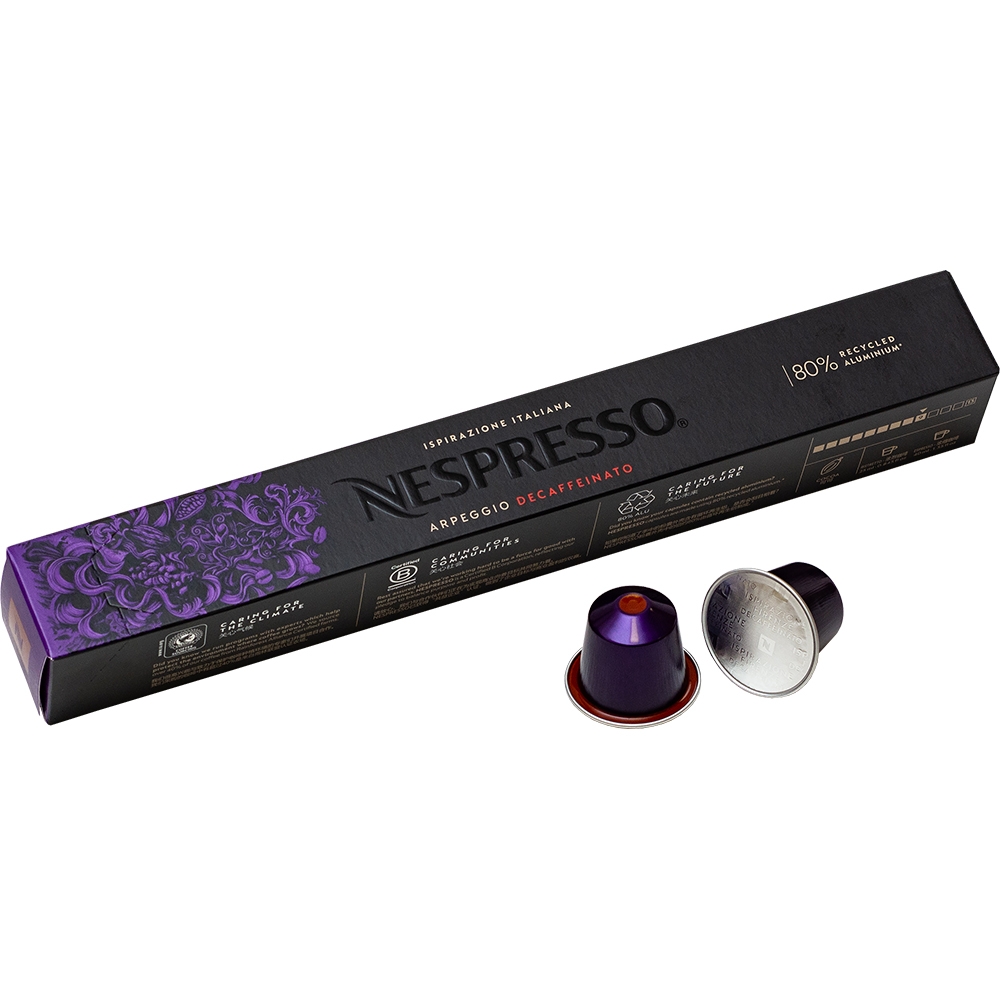 

Кофе в капсулах Nespresso Ispirazione Italiana Arpeggio Decaffeinato, упаковка 10 шт, Ispirazione Italiana Arpeggio Decaffeinato