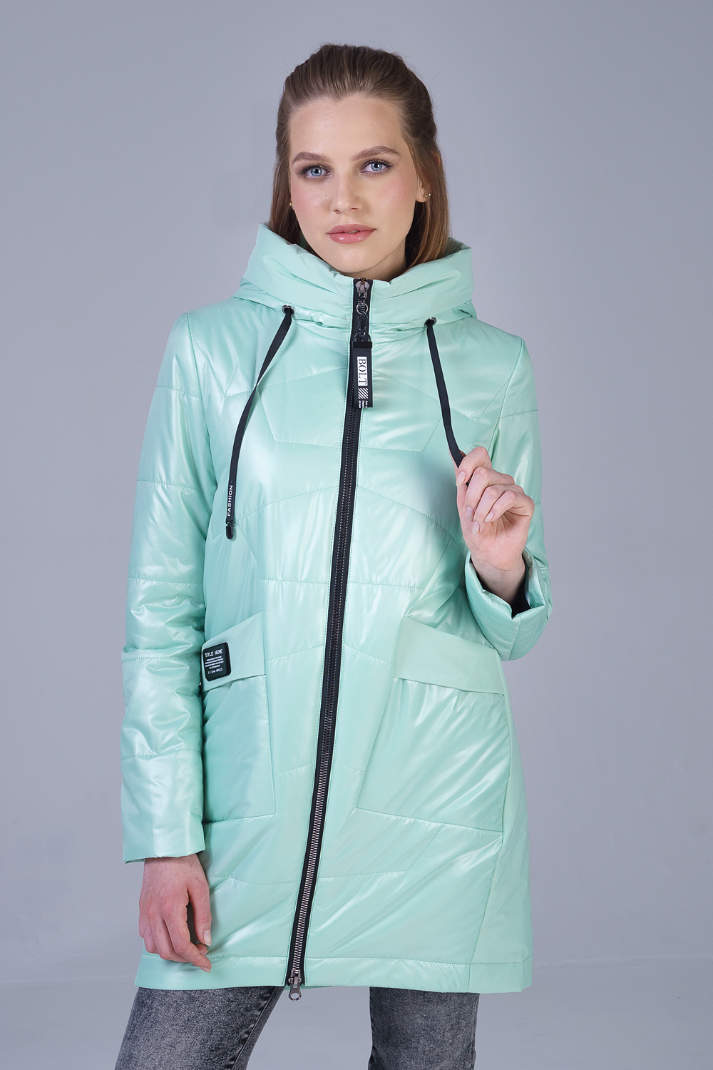 

Куртка женская OHARA AC-21518 зеленая 50 RU, AC-21518