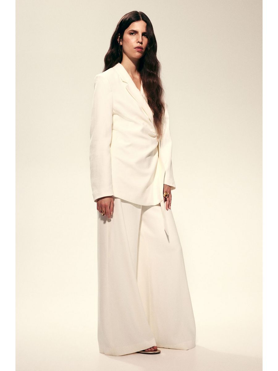

Брюки женские H&M 121797600 белые 34 EU, Белый, 121797600