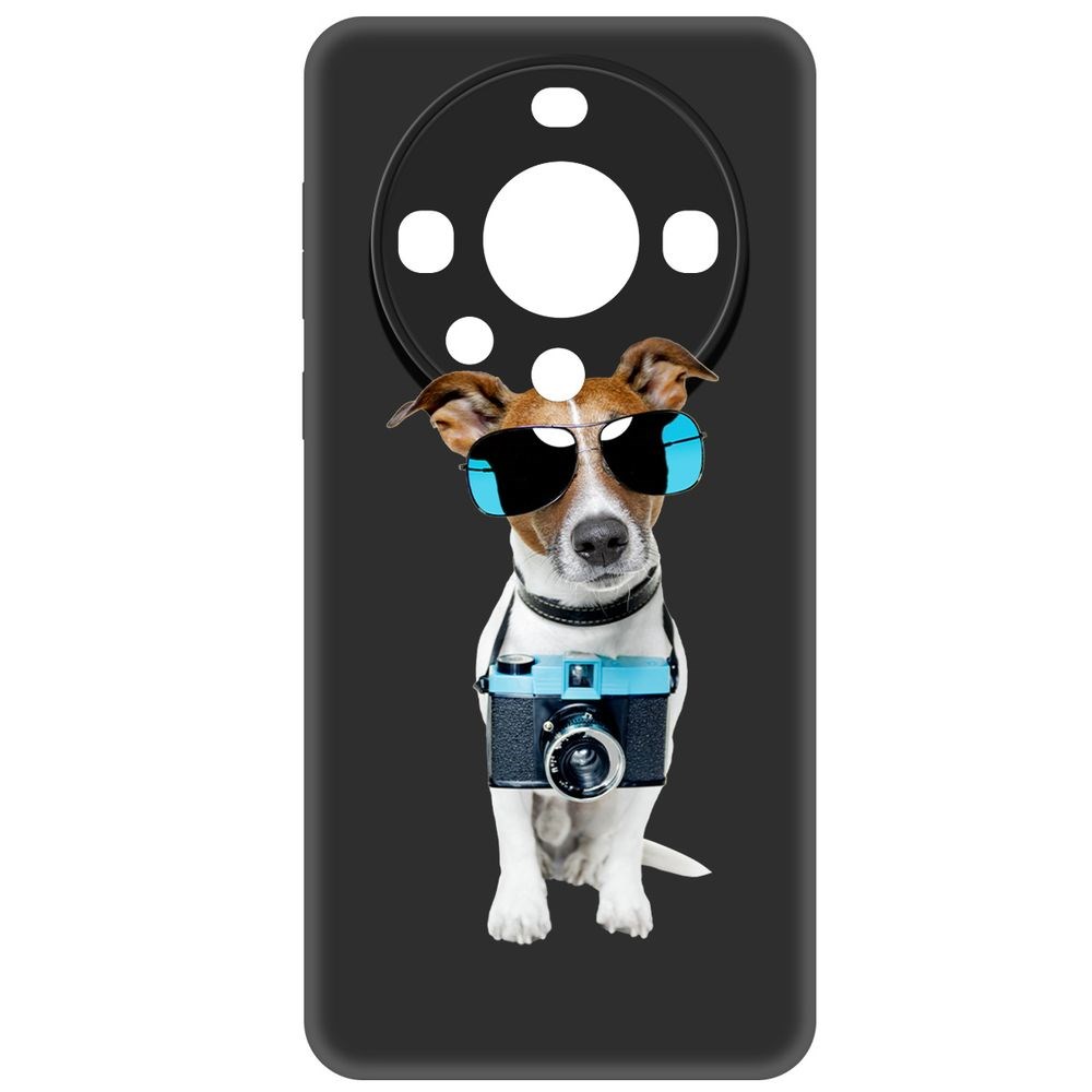 

Чехол-накладка Krutoff Soft Case Пес-турист для Huawei Mate 60 Pro черный
