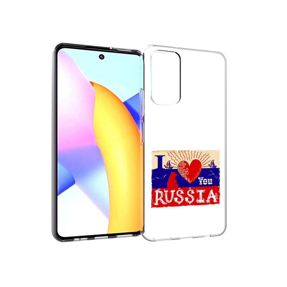 Чехол MyPads Tocco для Huawei Honor 10 X Lite Люблю Россию