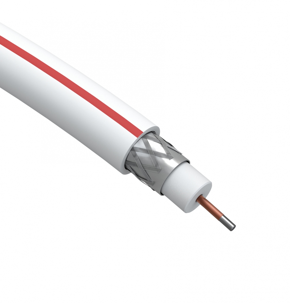 ЭРА Кабель коаксиальный SAT 50 M,75 Ом, CCS/(оплётка Al 75%), PVC, белый, 100 м, SIMPLE