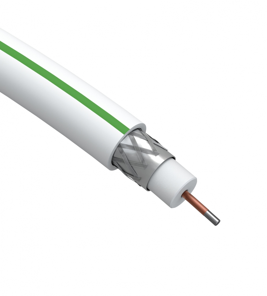 ЭРА Кабель коаксиальный SAT 703 B,75 Ом, CCS/(оплётка Al, 75%), PVC, белый, 10 м, SIMPLE