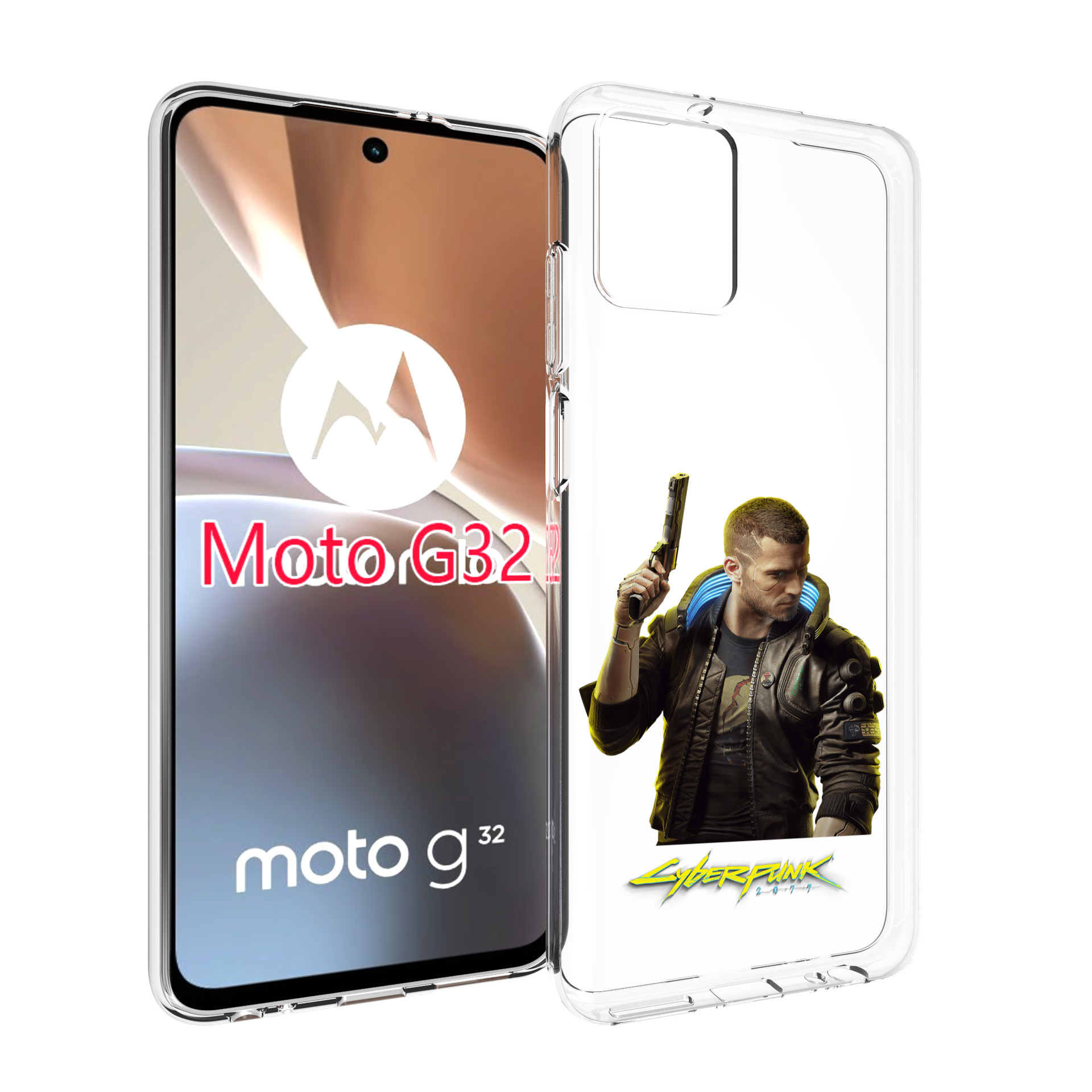 

Чехол MyPads Cyberpunk-2077 для Motorola Moto G32, Прозрачный, Tocco