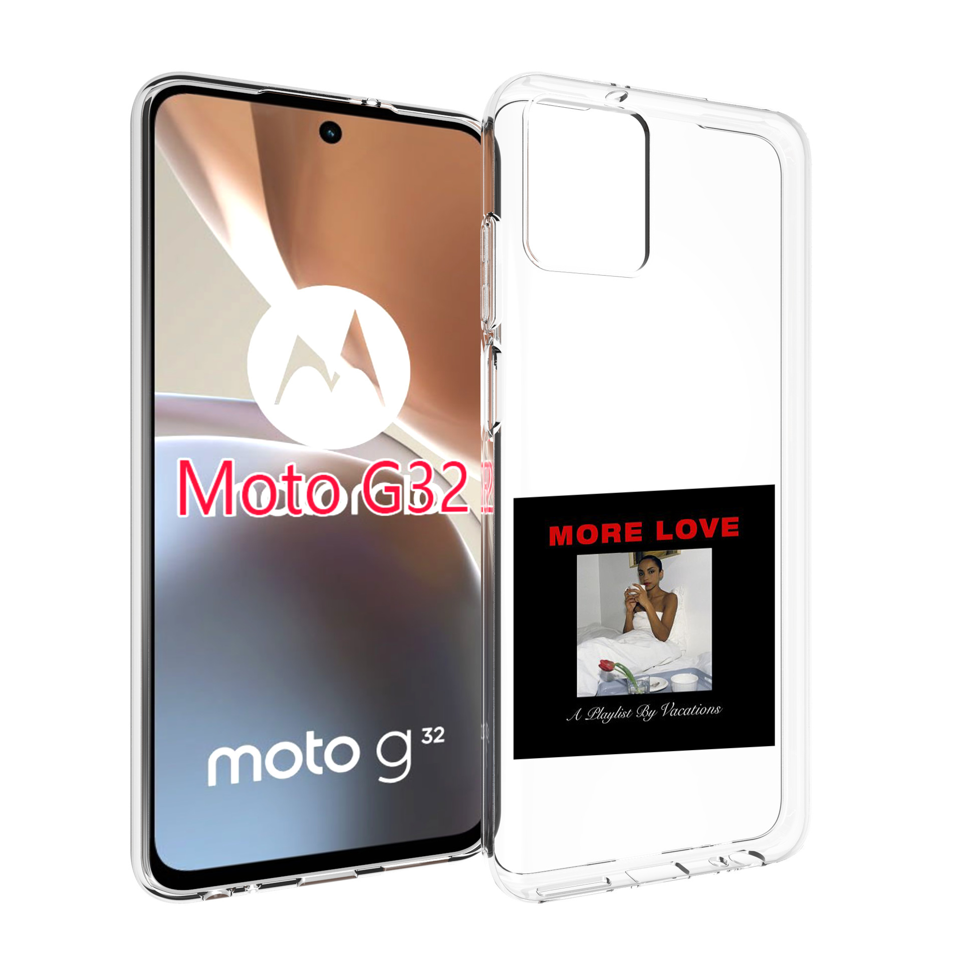 

Чехол MyPads Drake & Sade - More Love для Motorola Moto G32, Прозрачный, Tocco