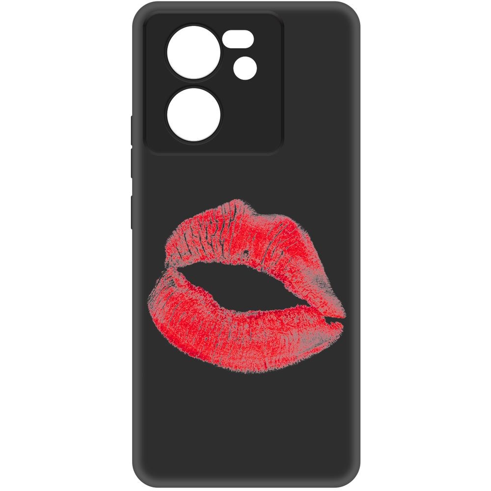 

Чехол-накладка Krutoff Soft Case След помады для Xiaomi 13T черный