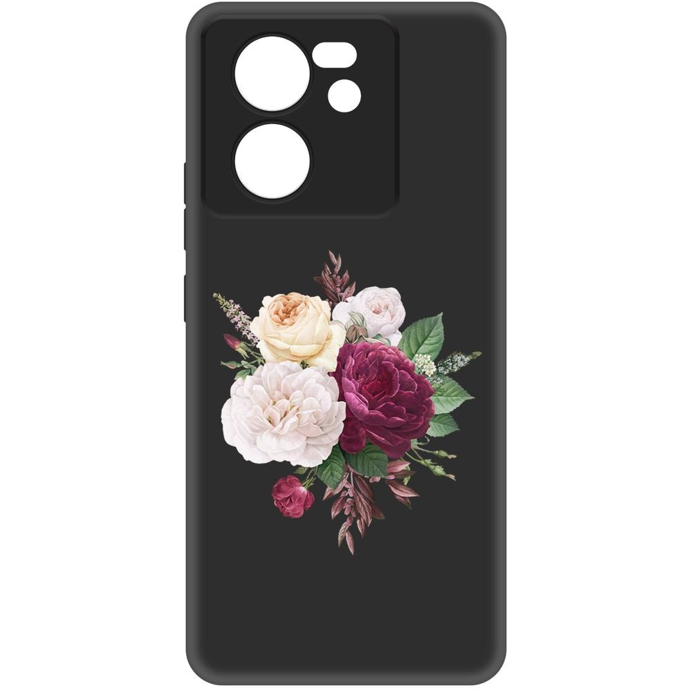 

Чехол-накладка Krutoff Soft Case Цветочная композиция для Xiaomi 13T черный