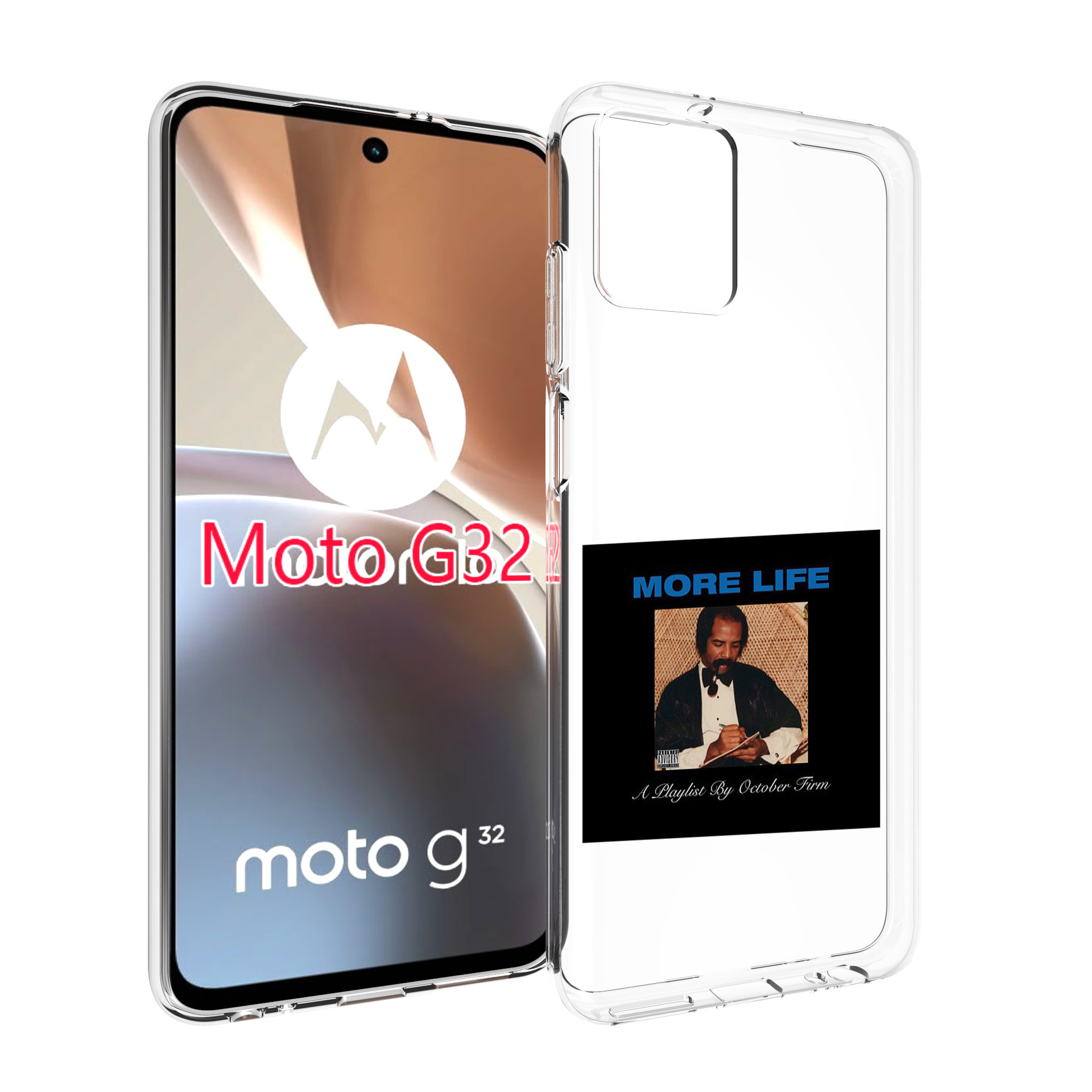 

Чехол MyPads Drake - More Life для Motorola Moto G32, Прозрачный, Tocco