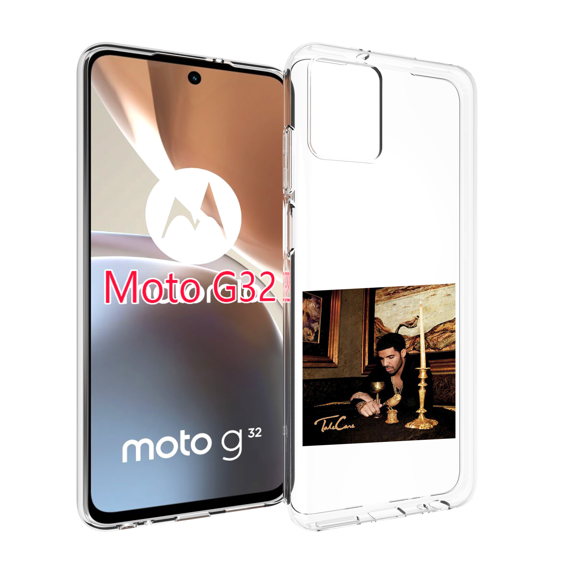 

Чехол MyPads Drake - Take Care для Motorola Moto G32, Прозрачный, Tocco
