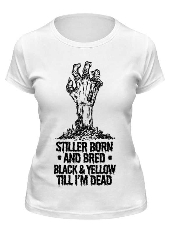 

Футболка женская Printio Steeler зомби белая L, Белый, Steeler зомби