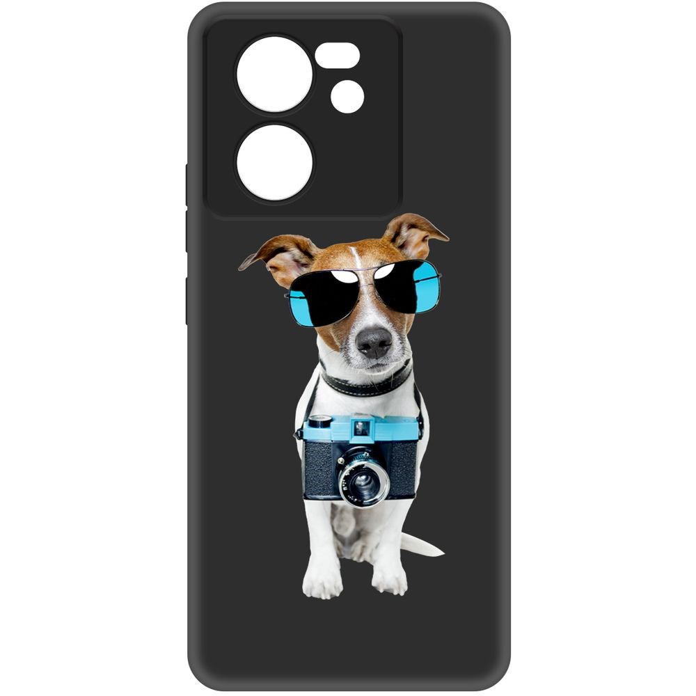 

Чехол-накладка Krutoff Soft Case Пес-турист для Xiaomi 13T черный