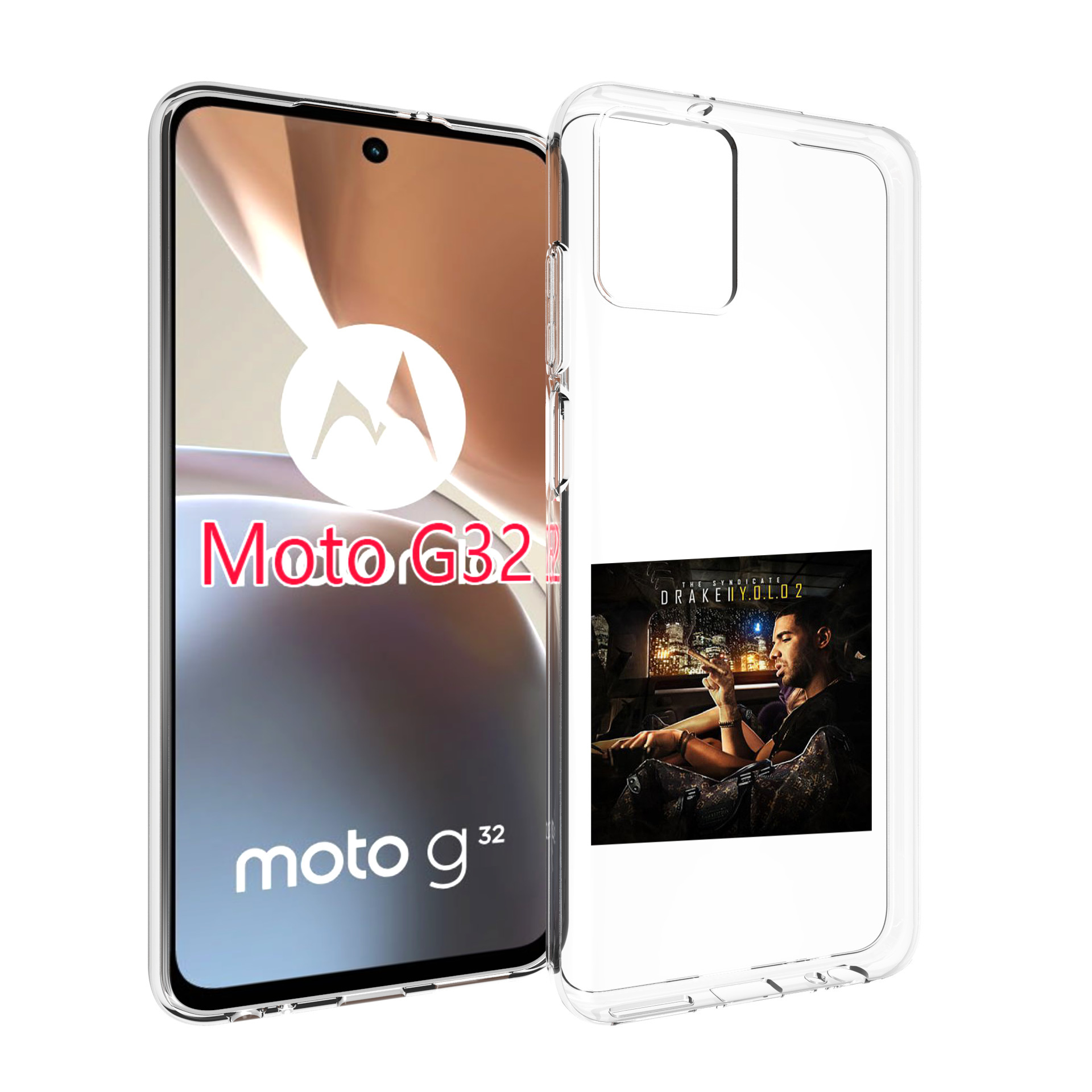

Чехол MyPads Drake - You Only Live Once 2 для Motorola Moto G32, Прозрачный, Tocco