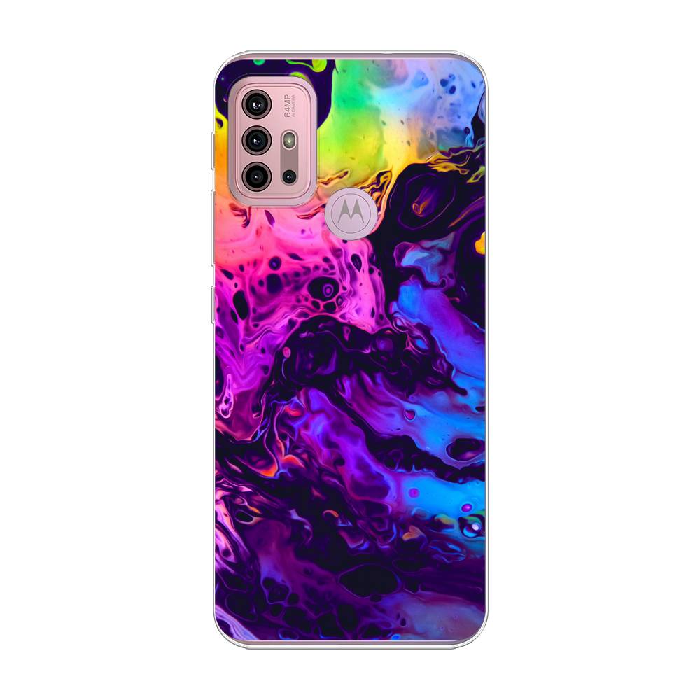 

Силиконовый чехол "ACID fluid" на Motorola Moto G30, Разноцветный, 242350-3
