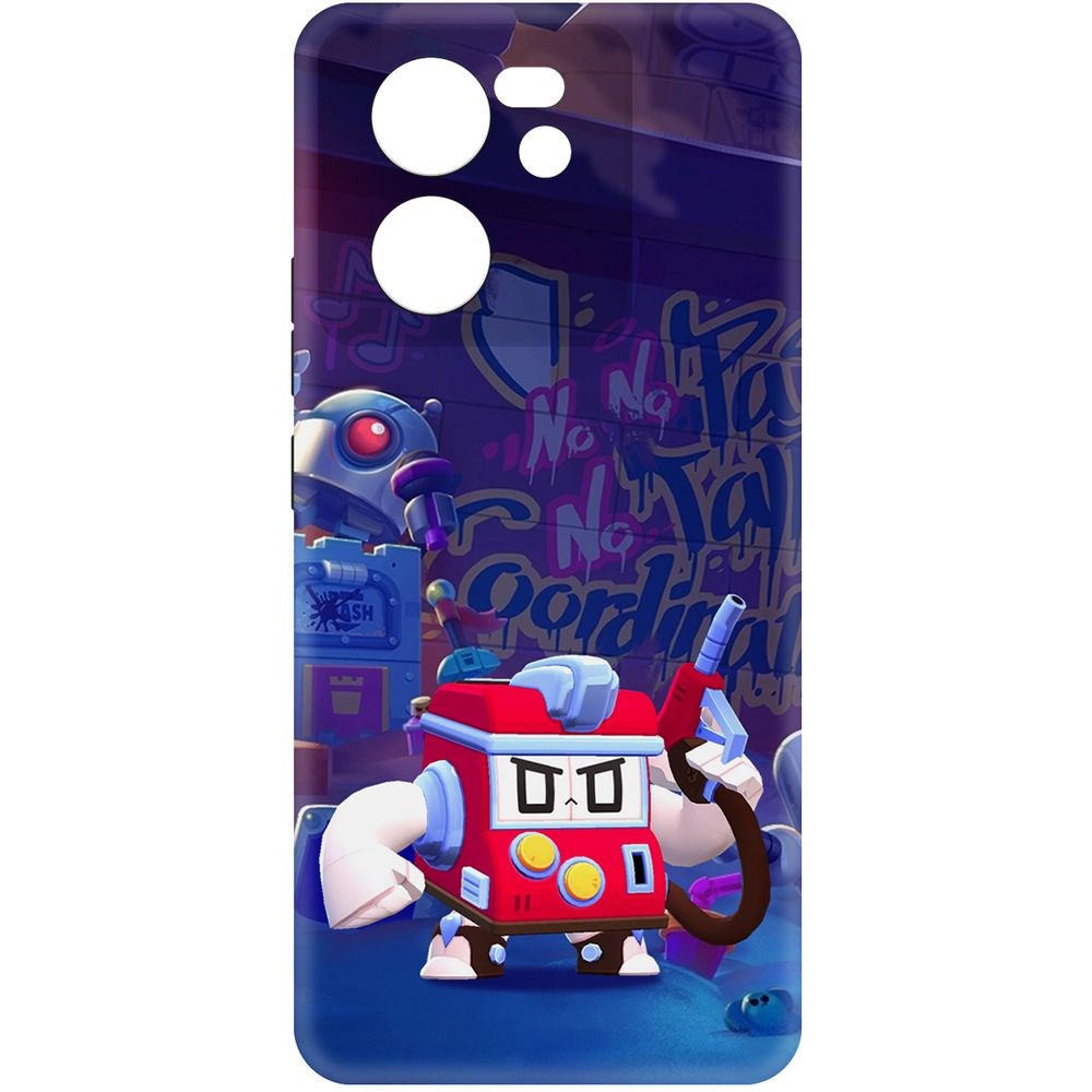

Чехол-накладка Krutoff Soft Case Brawl Stars - V8-БИТ для Xiaomi 13T черный