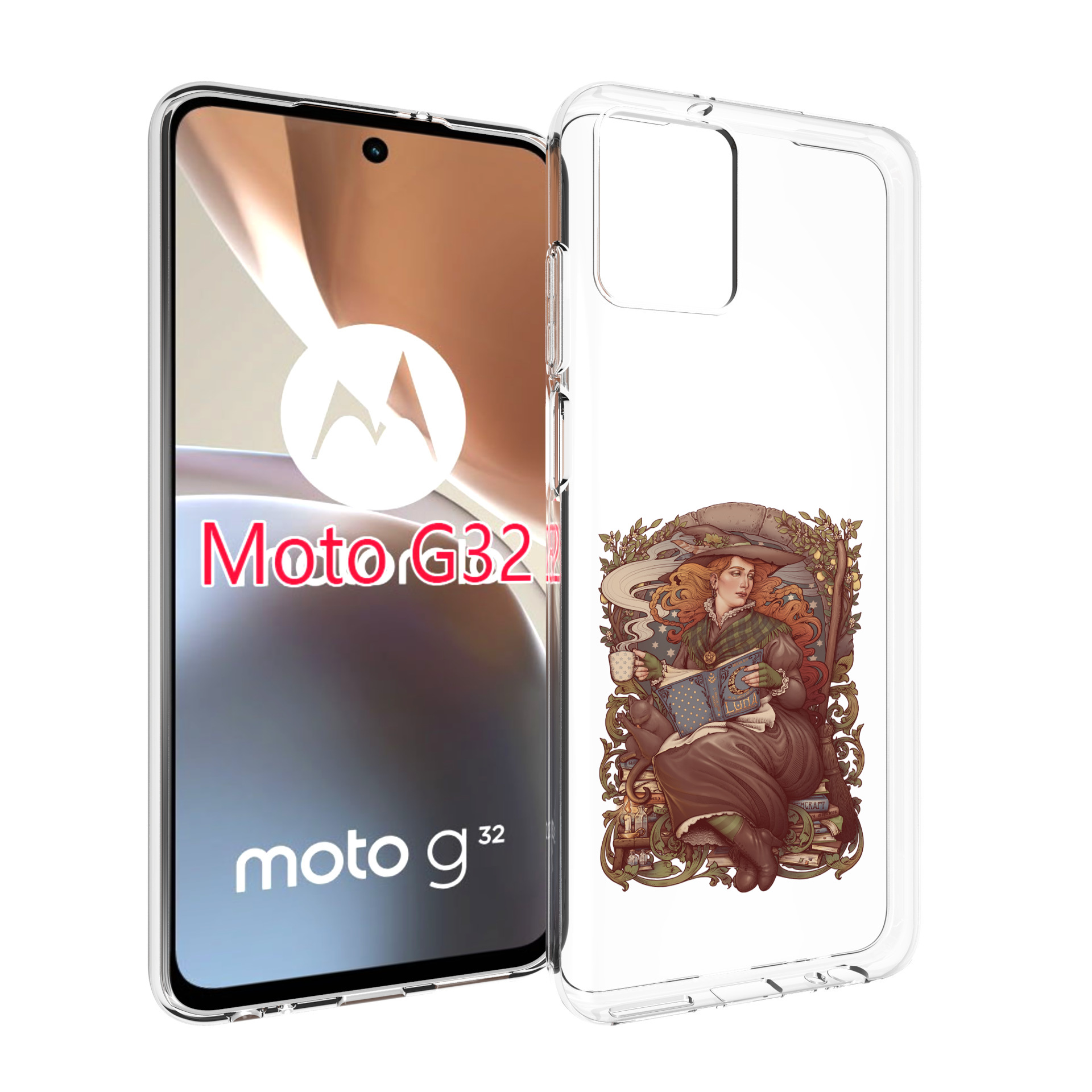 

Чехол MyPads Женские_126 для Motorola Moto G32, Прозрачный, Tocco