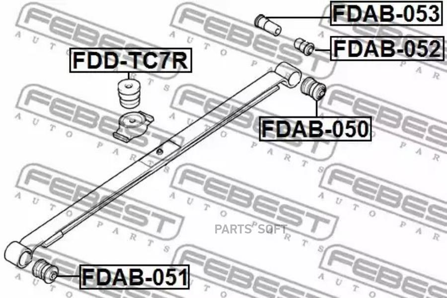 

FEBECT FDAB053 Сайлентблок задней рессоры