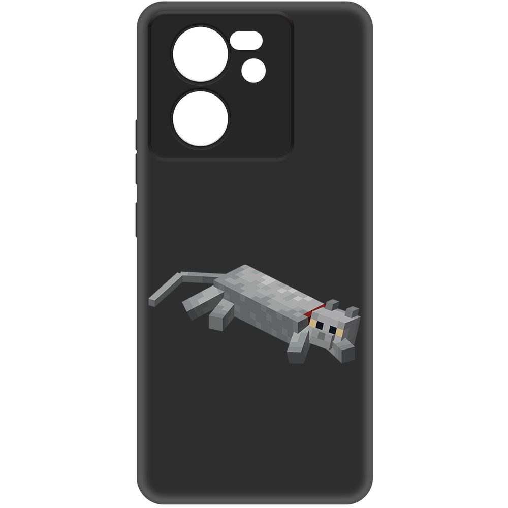 

Чехол-накладка Krutoff Soft Case Minecraft-Кошка для Xiaomi 13T Pro черный