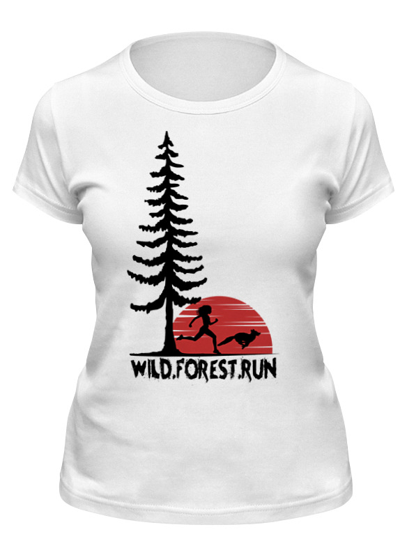

Футболка женская Printio Wild. forest. run белая L, Белый, Wild. forest. run