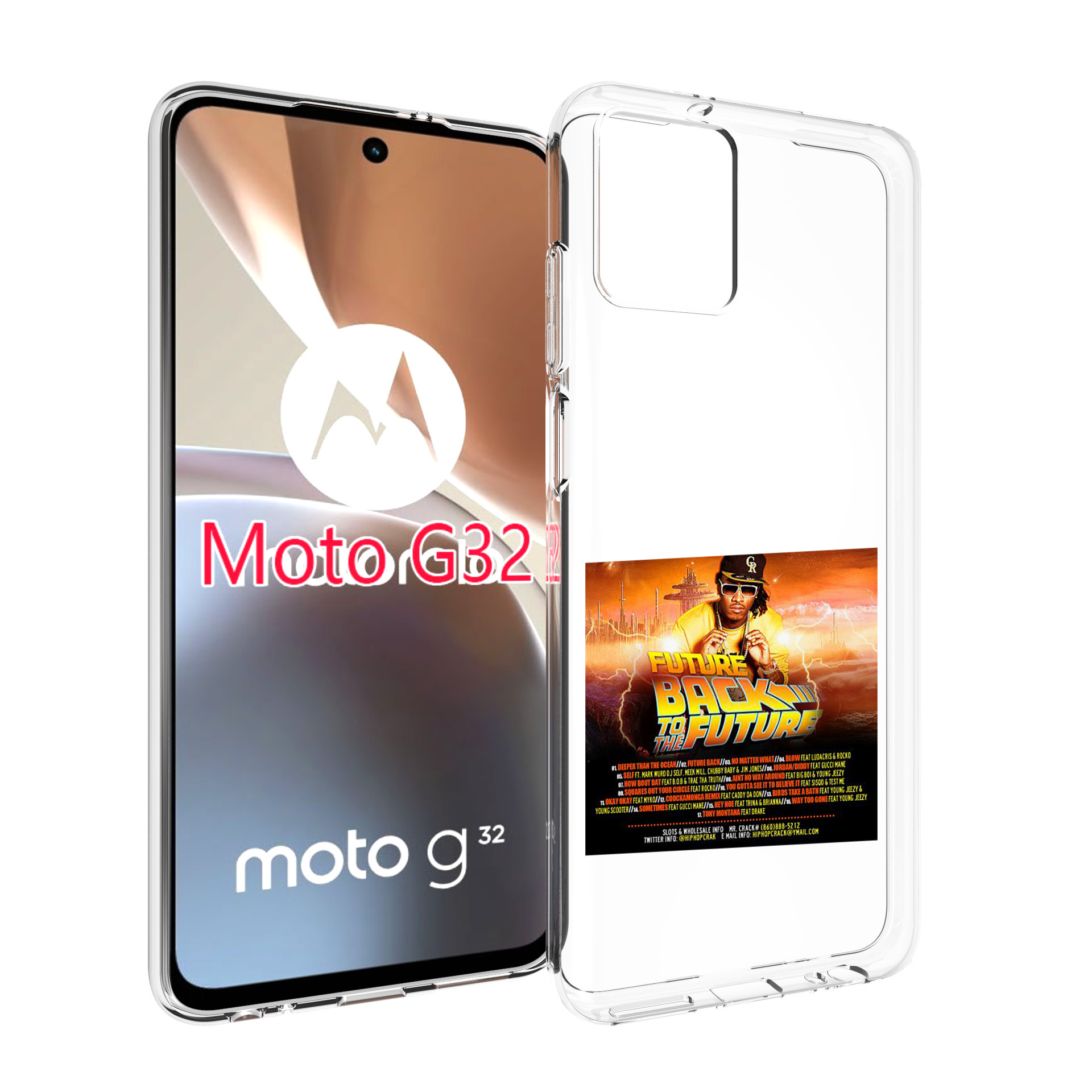

Чехол MyPads Future - Back To The Future для Motorola Moto G32, Прозрачный, Tocco