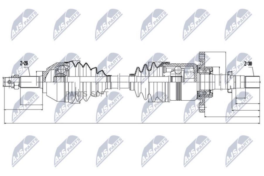 

Полуось, nissan qashqai 2.0dci 4wd 07-14