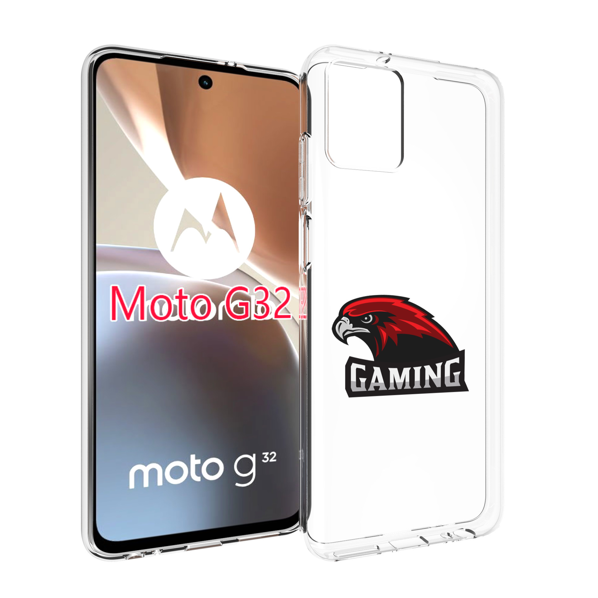 

Чехол MyPads Gaming-1 мужской для Motorola Moto G32, Прозрачный, Tocco