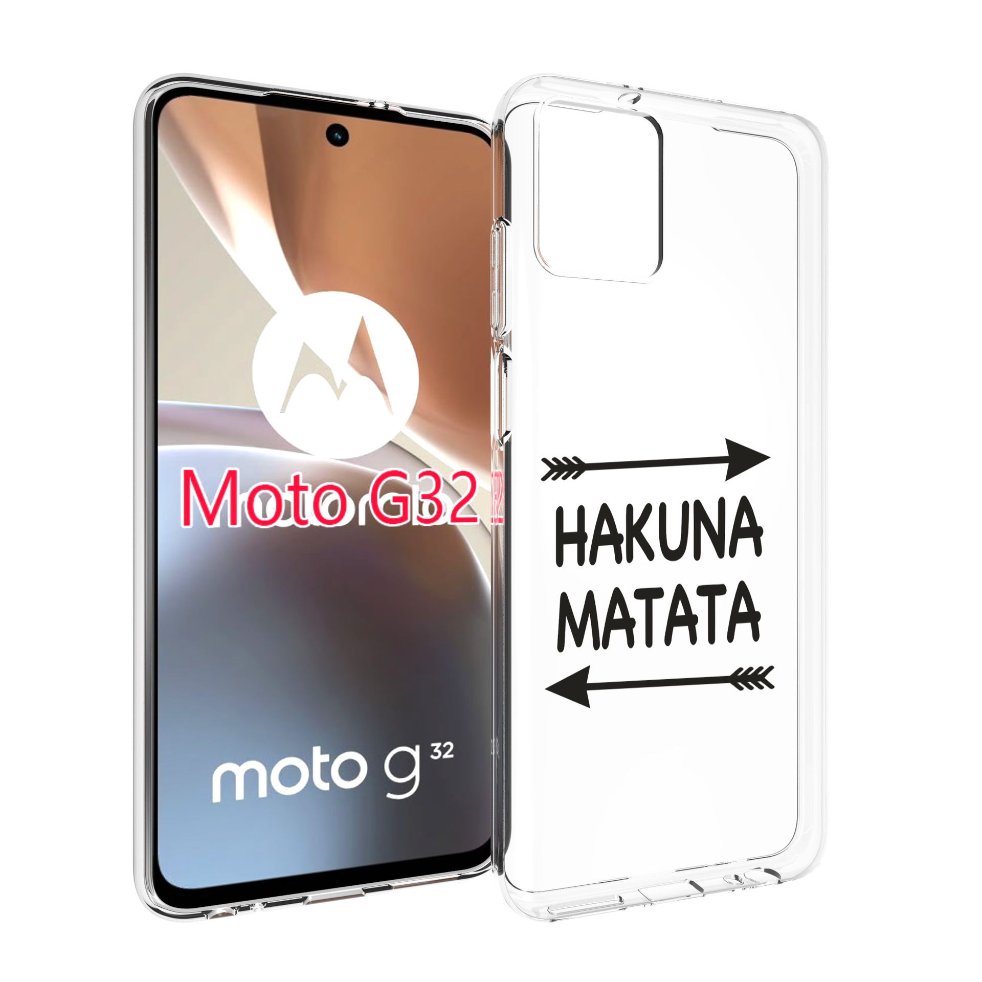 

Чехол MyPads Hakuna-Matata для Motorola Moto G32, Прозрачный, Tocco