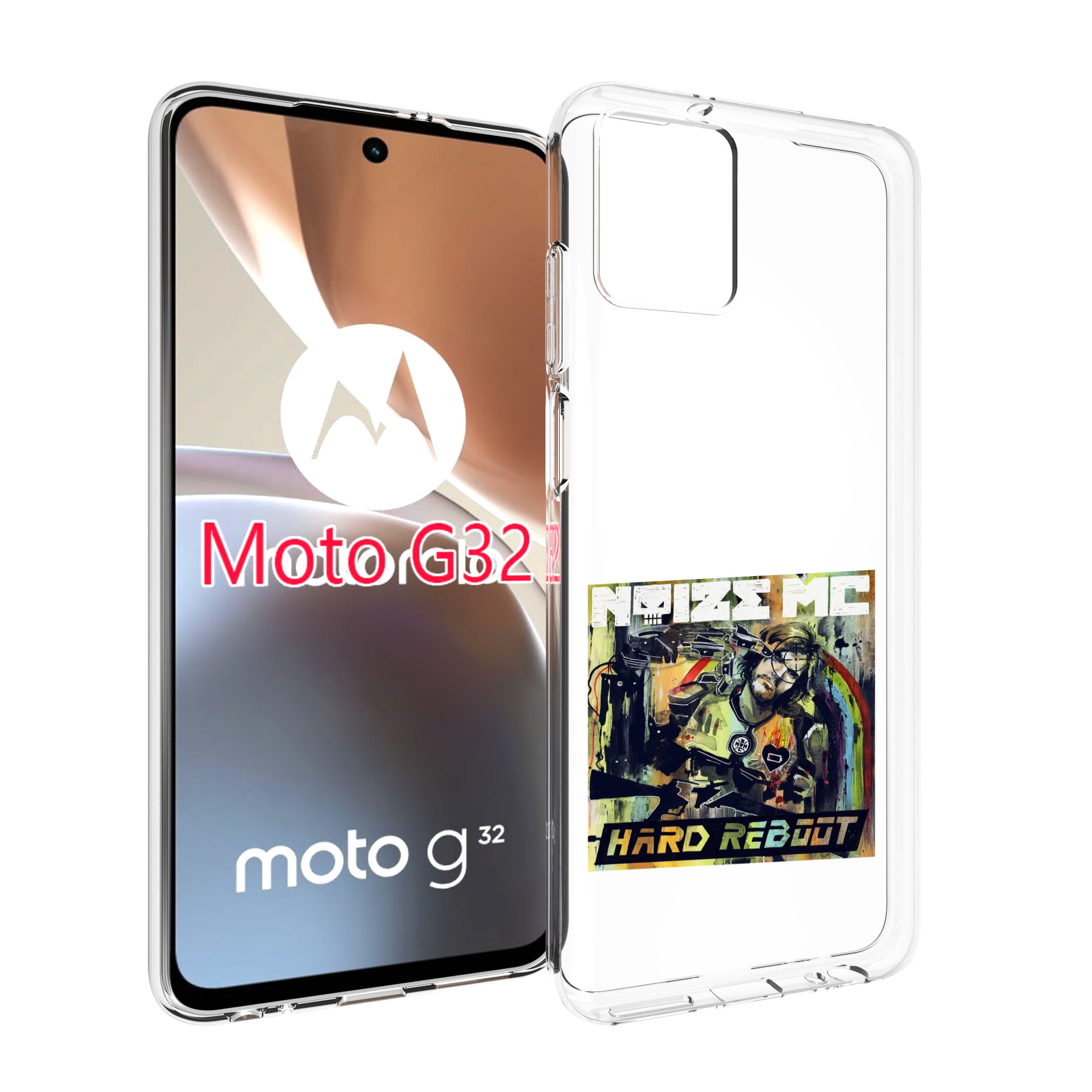 

Чехол MyPads Hard Reboot Noize MC для Motorola Moto G32, Прозрачный, Tocco