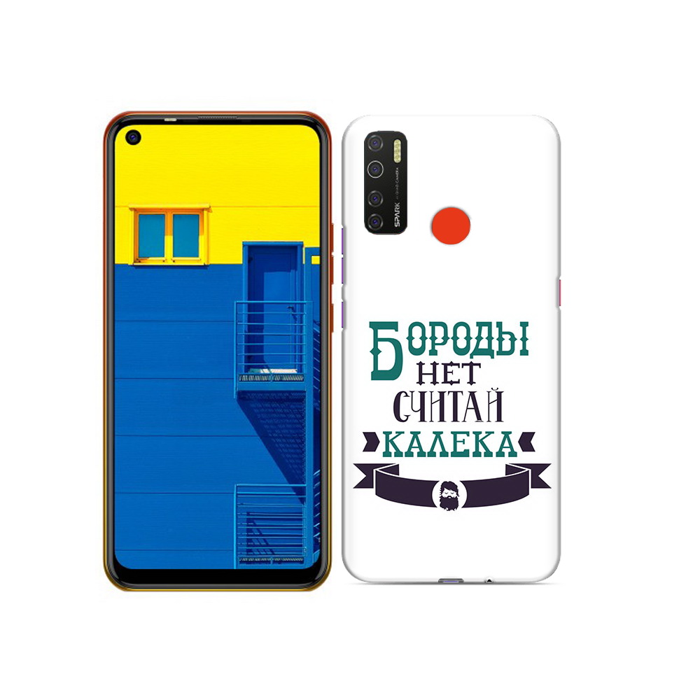 

Чехол MyPads Tocco для Tecno Spark 5 Бороды нет считай калека, Tocco