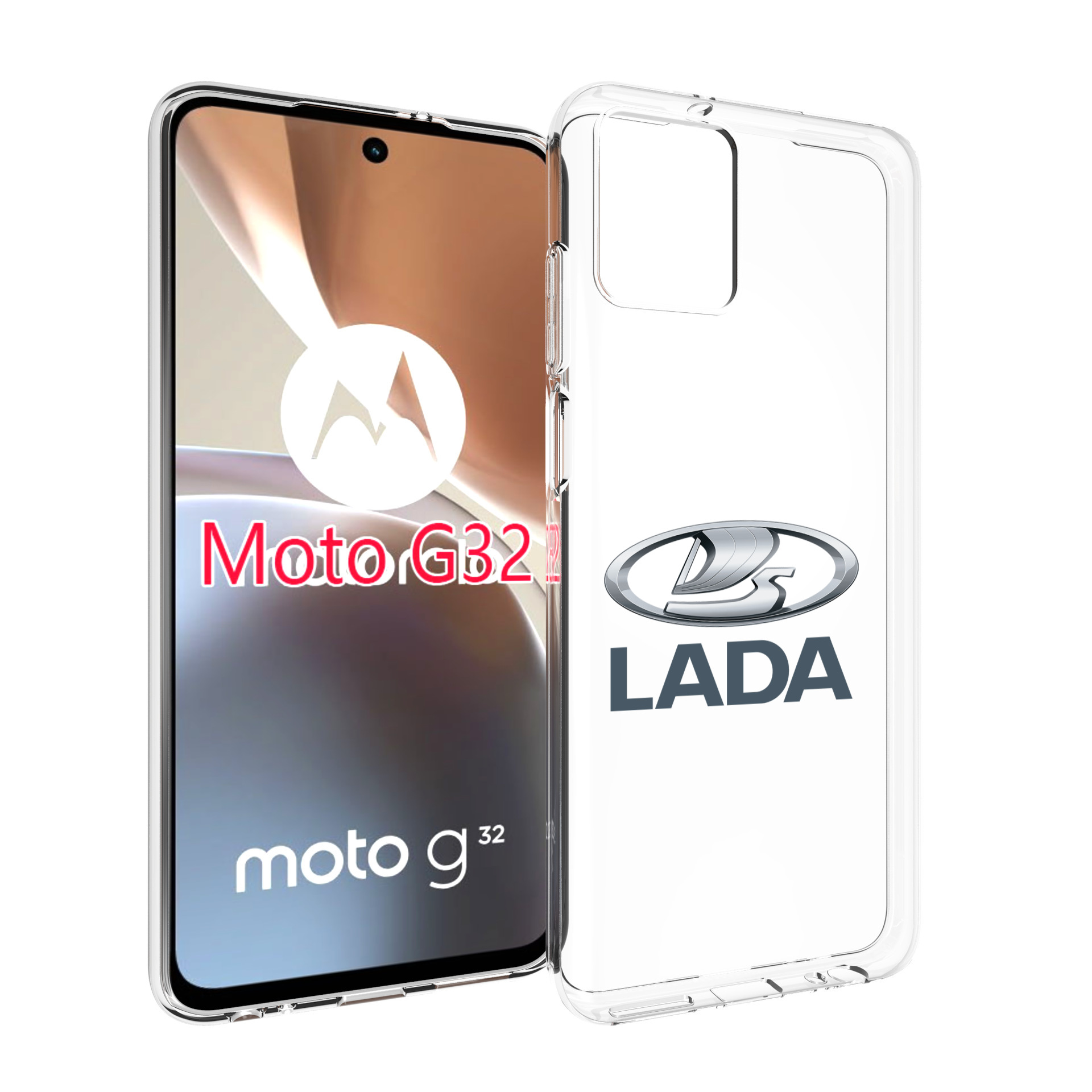 

Чехол MyPads Lada-ваз-4 мужской для Motorola Moto G32, Прозрачный, Tocco