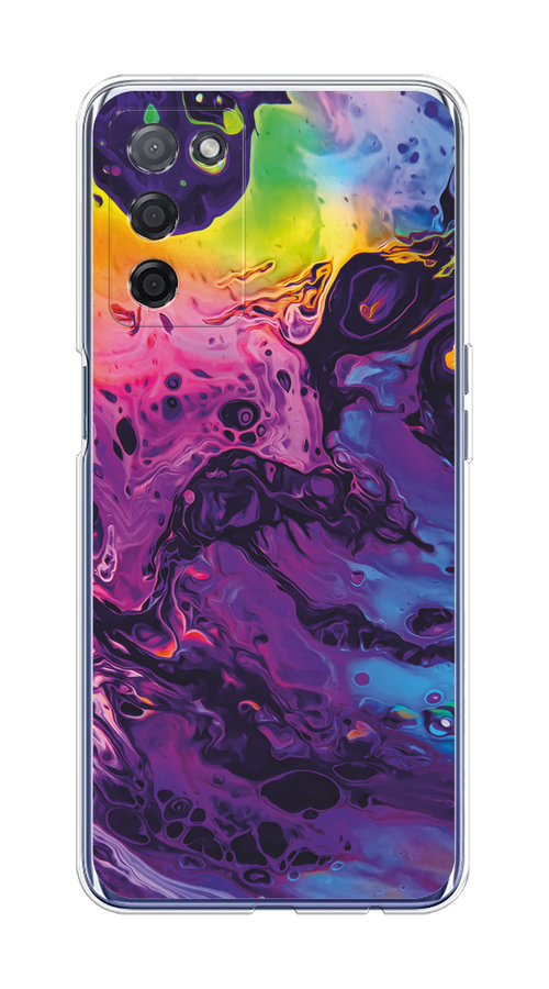 

Силиконовый чехол "ACID fluid" на Oppo A55, Разноцветный, 256250-3