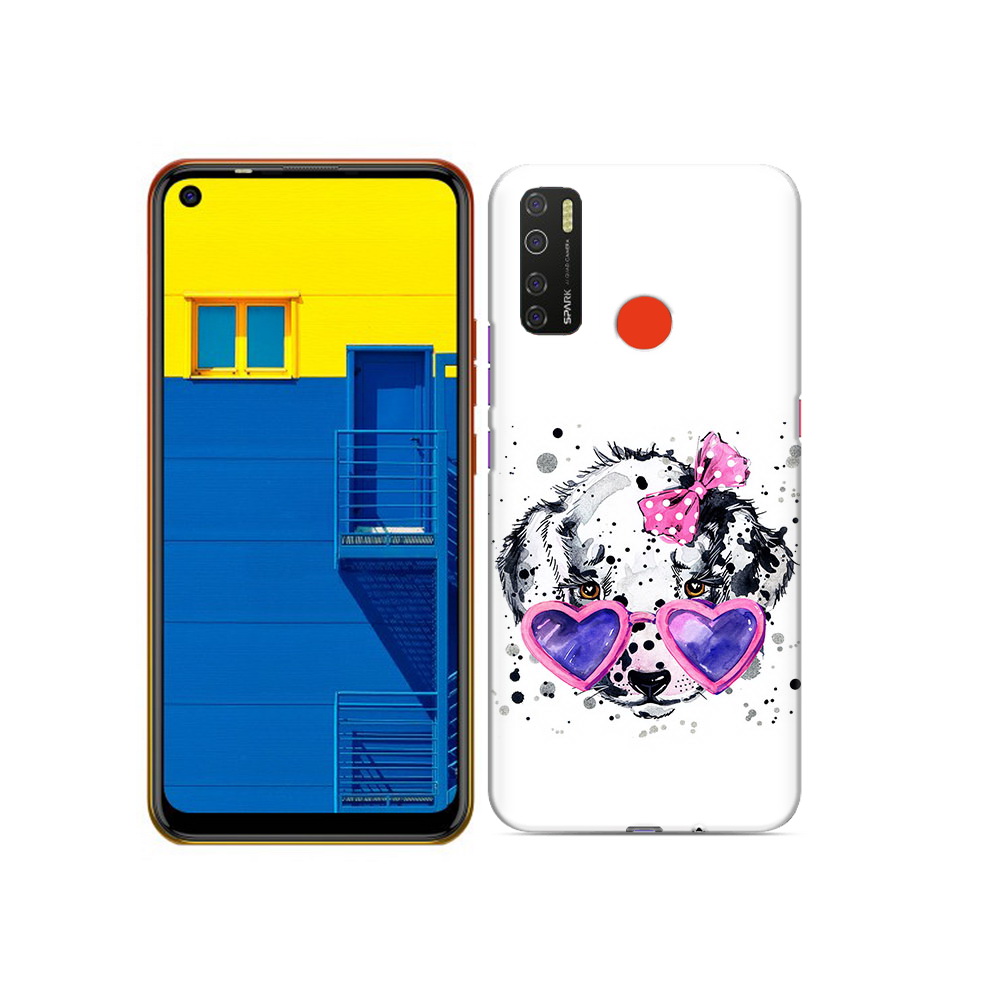 

Чехол MyPads Tocco для Tecno Spark 5 долматинец в очках, Tocco
