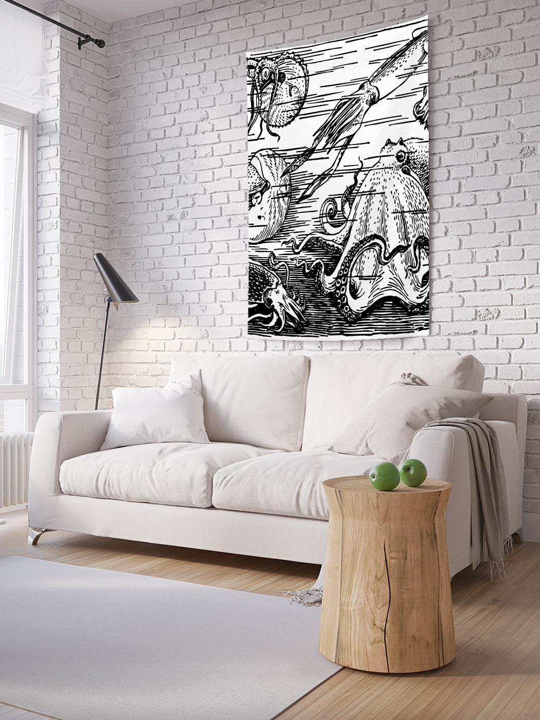 

Вертикальное фотопанно на стену JoyArty Разнообразие кальмаров 100x150 см, Разнообразие кальмаров