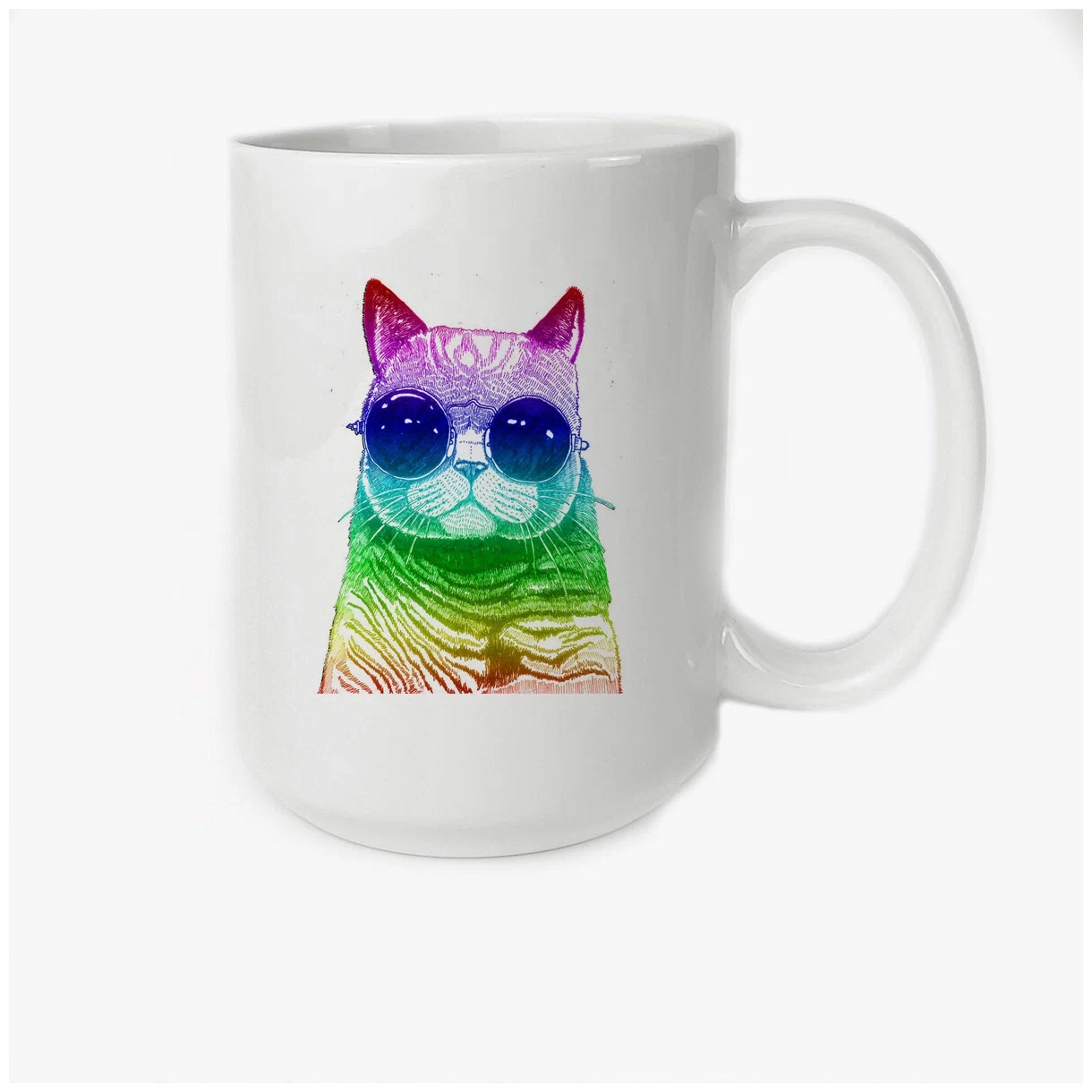

Кружка CoolPodarok Животные Радужный кот
