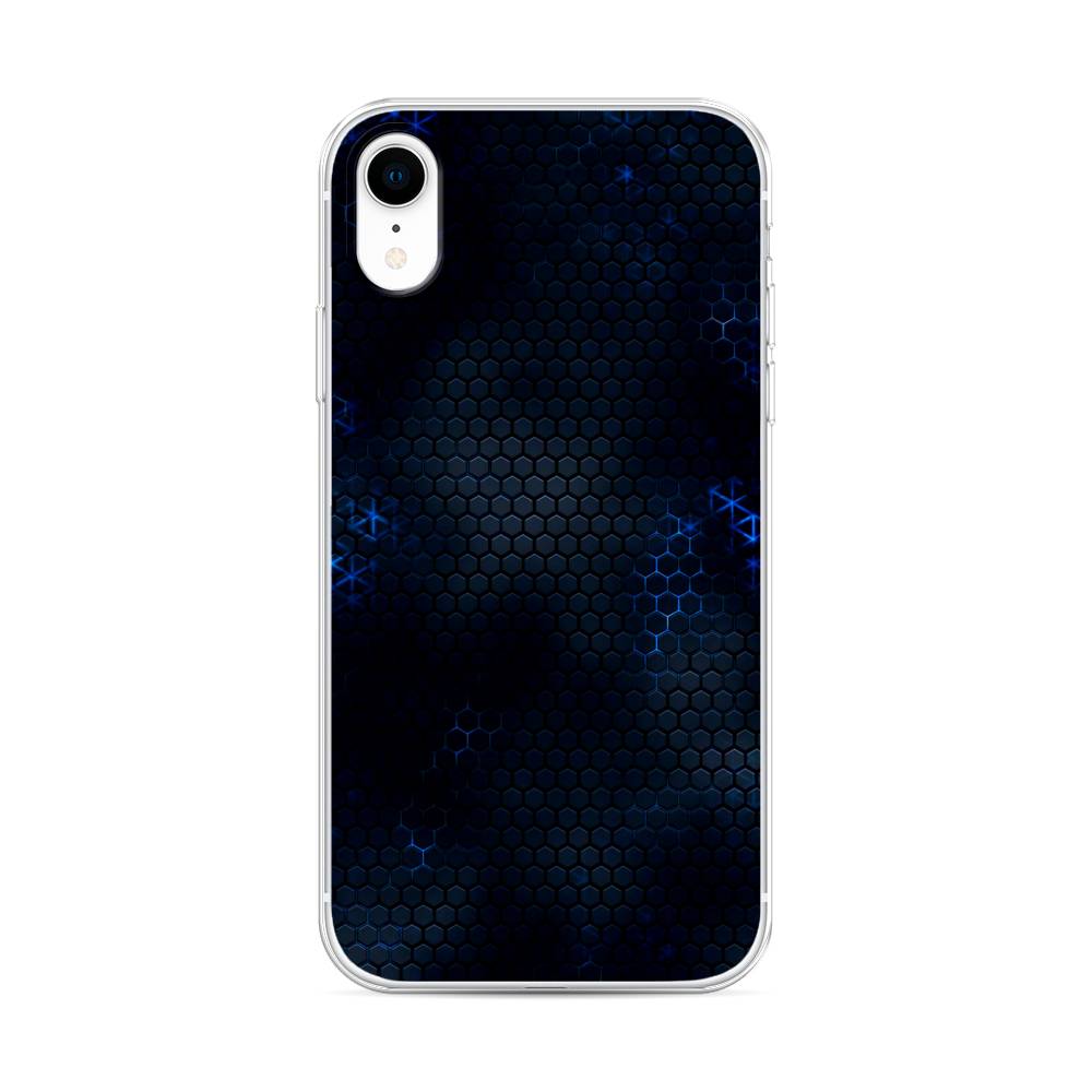 

Чехол Awog на Apple iPhone XR (10R) / Айфон XR (10R) "Фон соты синие", 12050-3