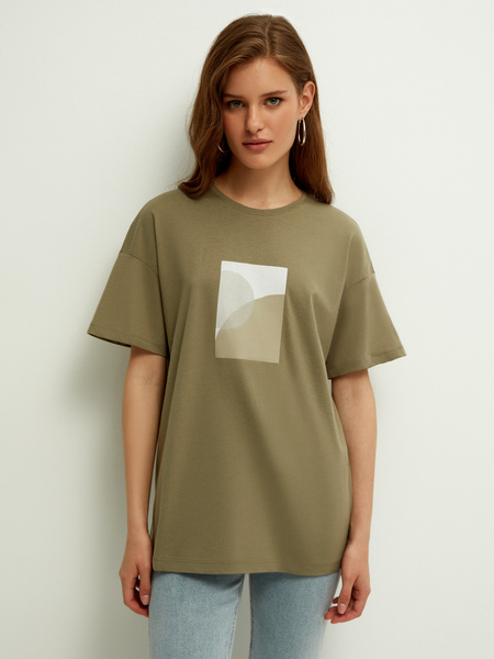 

Футболка женская ZARINA 2265553465-13 зеленая XL, 2265553465-13