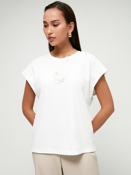 

Футболка женская ZARINA 2265526413-1 белая L, 2265526413