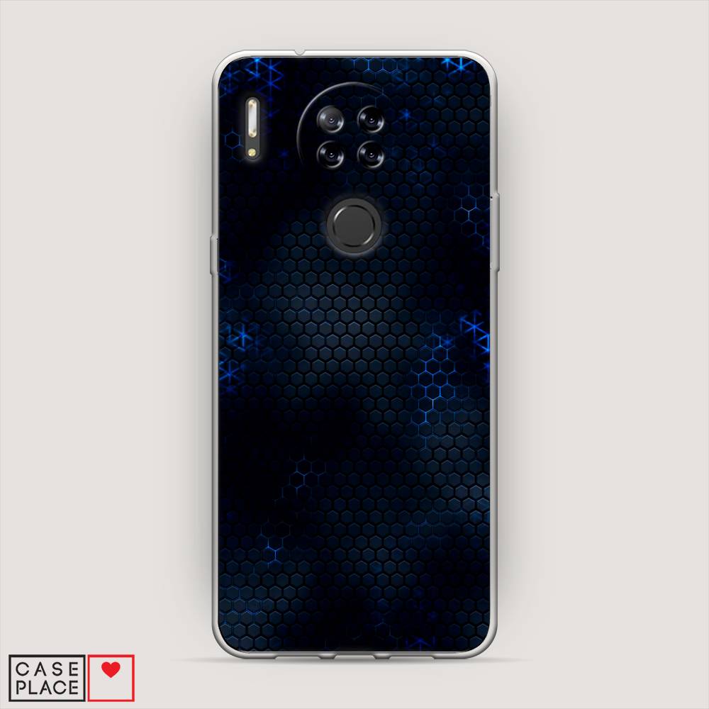 

Силиконовый чехол "Фон соты синие" на Blackview A80, 280150-3