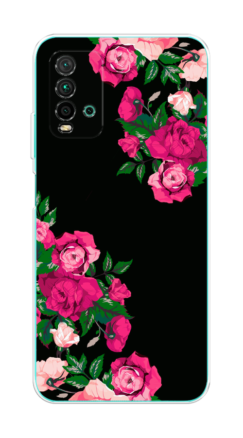 

Чехол на Xiaomi Redmi 9T "Розы фуксия", Черный;розовый;зеленый, 39850-1