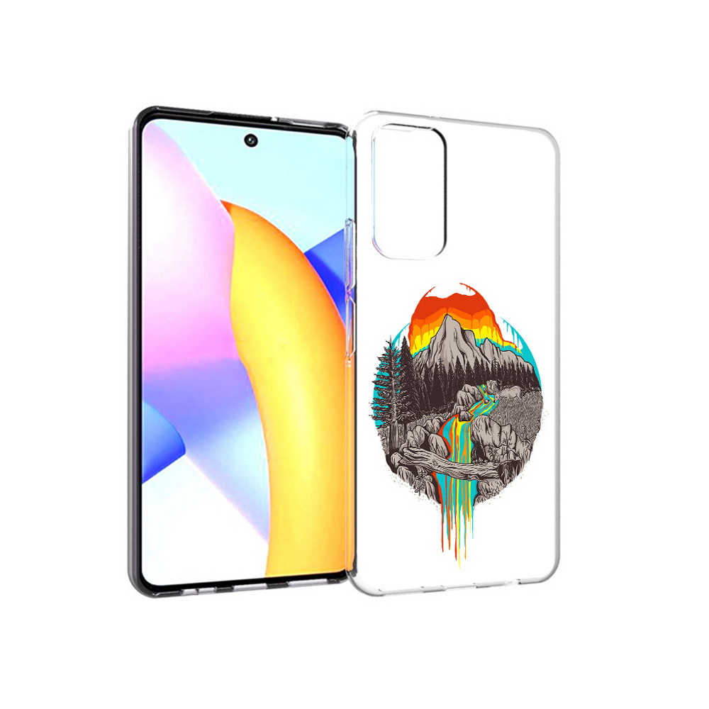 

Чехол MyPads Tocco для Huawei Honor 10 X Lite Радужный водопад, Прозрачный, Tocco