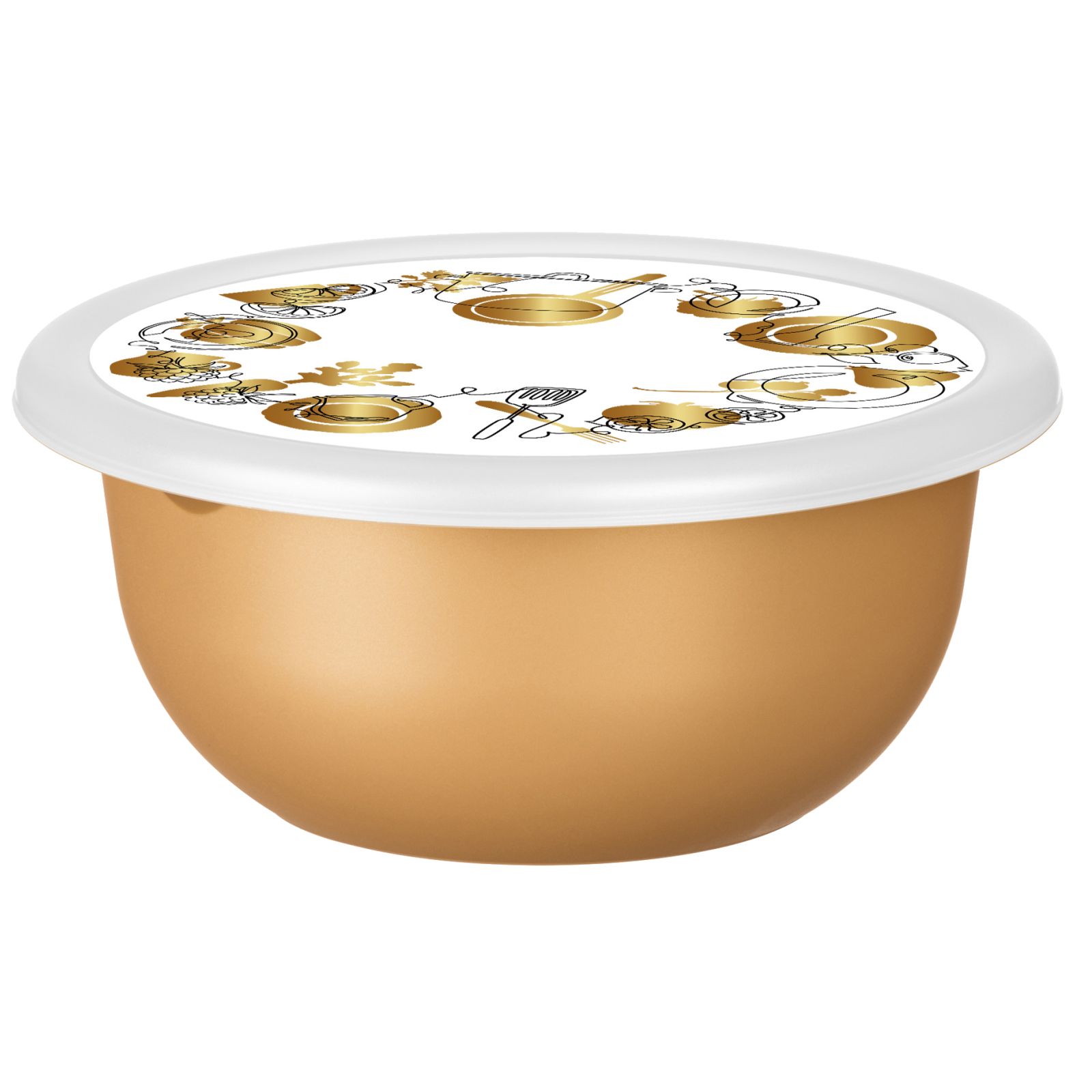 

Миска с крышкой Lidex Sunrise с декором 2,1 л
