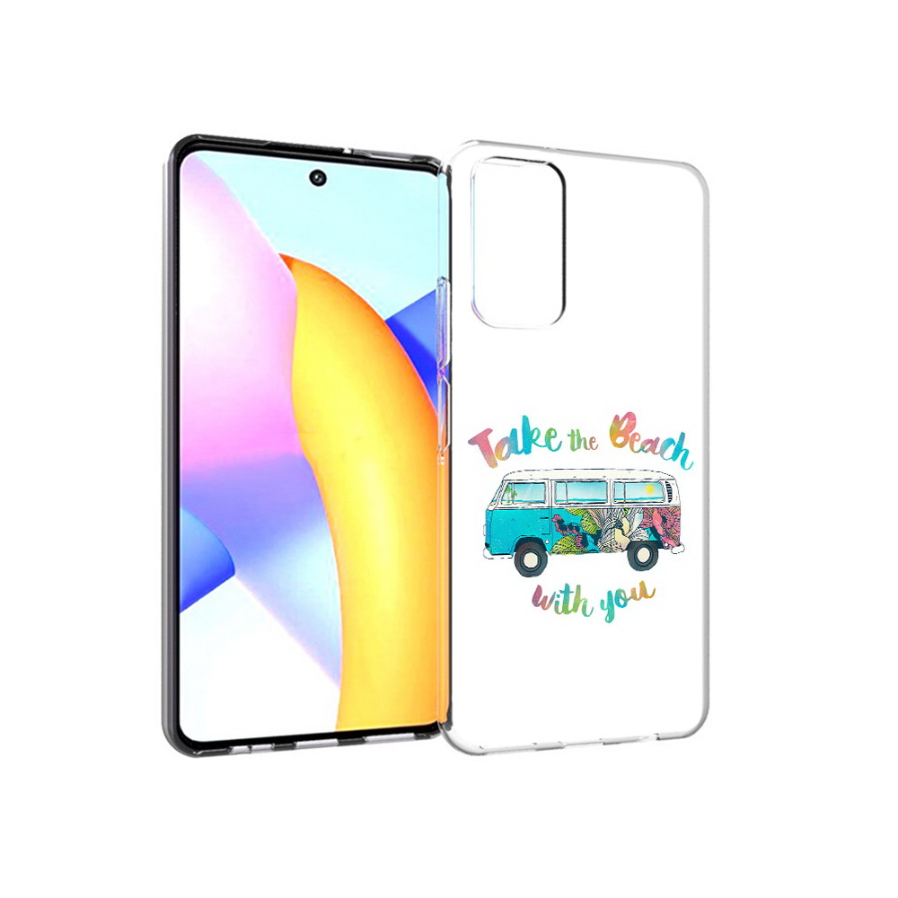 

Чехол MyPads Tocco для Huawei Honor 10 X Lite Хиппи автобус, Прозрачный, Tocco